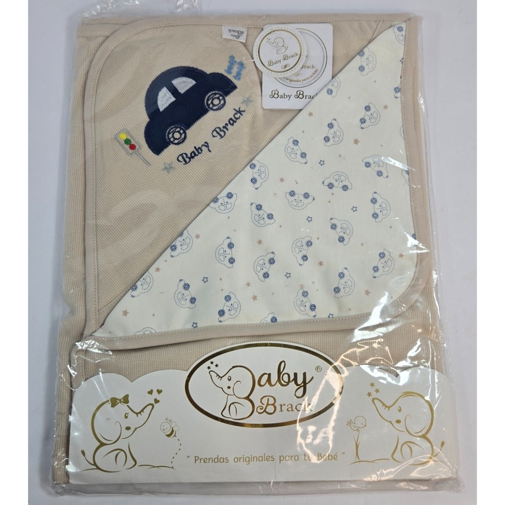 Baby Brack Baby Towel & Hooded Blanket Gift Set Blue Cotton New Sealed